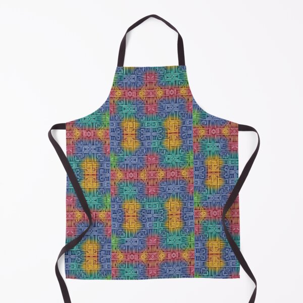 Item preview, Blue Background, Red Yellow Highlights, Tiles Rectangle Bars Diagonal Repeated Hexagonal Pattern Textures (Template) designed and sold by Digital-Davinci.