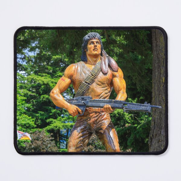 Item preview, Wood Carving Rambo First Blood Movie Hope British Columbia designed and sold by Kevin Miller Photography.