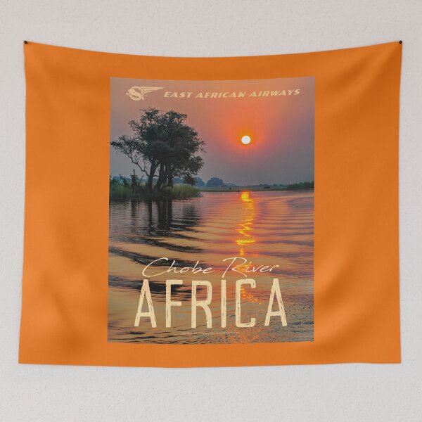 Item preview,  Vintage-Style Chobe River Africa Travel Poster designed and sold by travelwitheric.