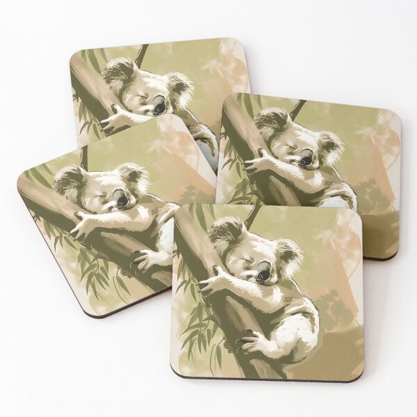 Item preview, Sleeping Baby Koala Watercolor Nursery Art designed and sold by WabiSabiSjak.