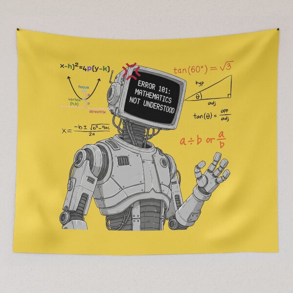 Item preview, Error 101: Math Not Found – Funny Robot Design designed and sold by hiraum.