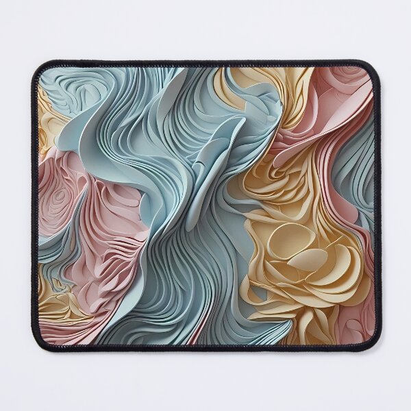 Item preview, Rainbow Swirling Wax Waves, Pastel, Light Theme, Diagonal Repeated Hexagonal Pattern Textures designed and sold by Digital-Davinci.