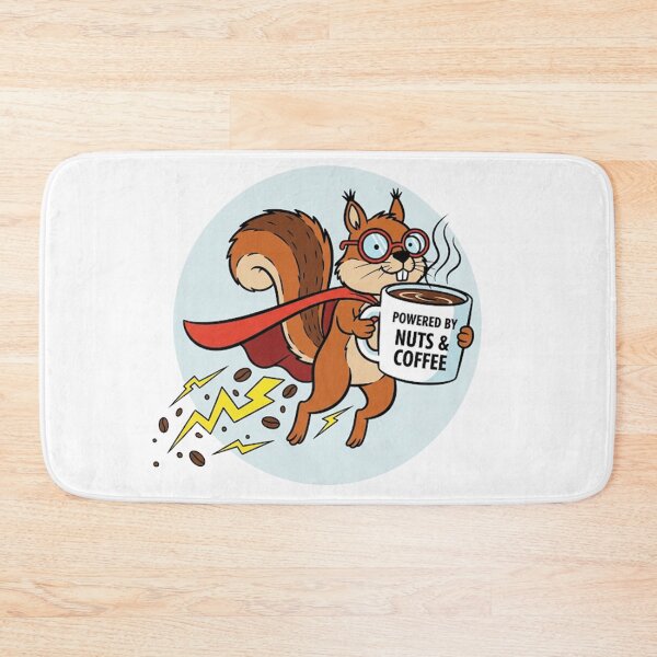 Item preview, "Powered by nuts and coffee" Super Squirrel designed and sold by snapacrab.