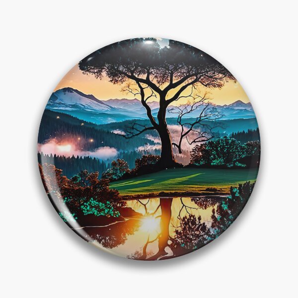 Item preview, The lonely watchman at the evening lake designed and sold by PixelParadies.