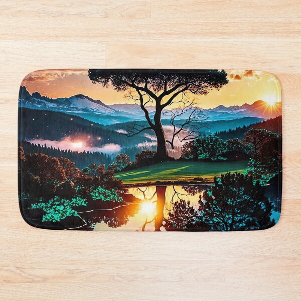 Item preview, The lonely watchman at the evening lake designed and sold by PixelParadies.