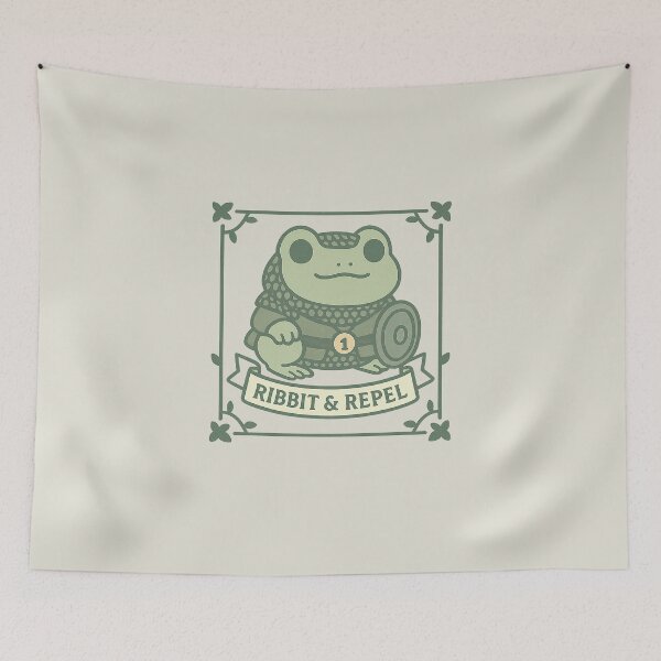 Item preview, Frog in Chainmail – Ribbit & Repel Medievalcore Design designed and sold by Bratak.