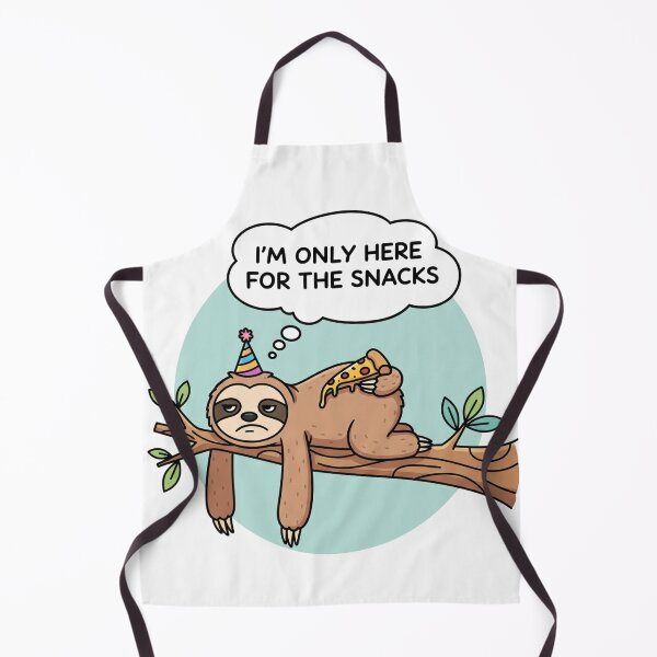 Artikelvorschau, „Ich bin nur wegen der Snacks hier“ Lazy Sloth entworfen und verkauft von snapacrab.