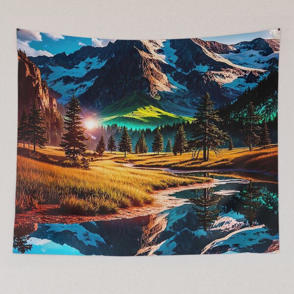 Item preview, The mirrored mountains designed and sold by PixelParadies.