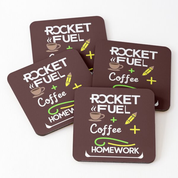 Item preview, Rocket Fuel = Coffee + Homework – Fun Student Quote designed and sold by Lazy Planet.