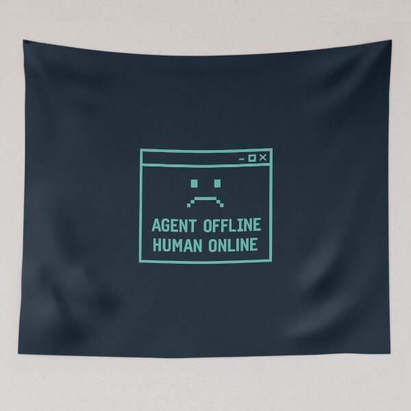Item preview, Agent Offline, Human Online – Retro Pixel Tech Design designed and sold by Bratak.