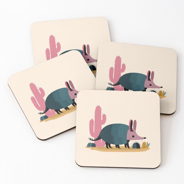 Item preview, Armadillo with Cactus – Cute Cartoon Animal T-Shirt designed and sold by M2-D2.