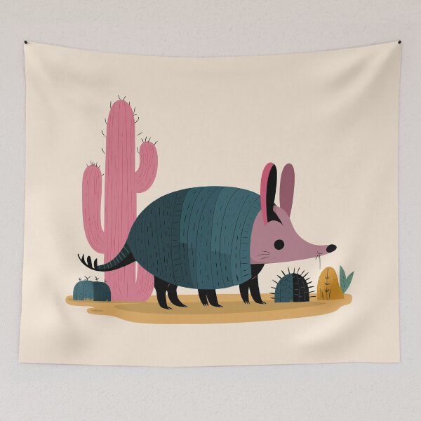 Item preview, Armadillo with Cactus – Cute Cartoon Animal T-Shirt designed and sold by M2-D2.