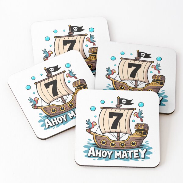 Item preview, Ahoy Matey 7th Birthday Pirate Adventure designed and sold by Blok45.