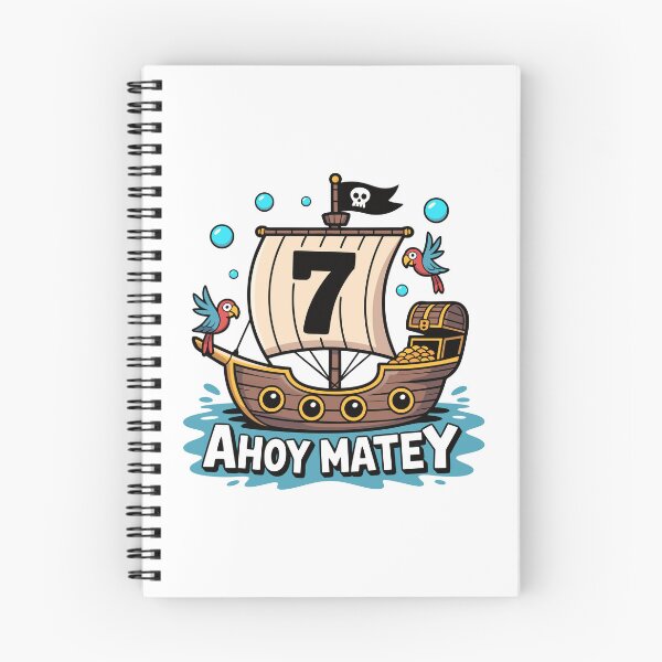 Item preview, Ahoy Matey 7th Birthday Pirate Adventure designed and sold by Blok45.