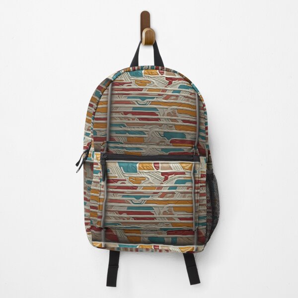 Item preview, Red, Yellow, Blue, Egyptian Murals,  Diagonal Repeated Hexagonal Pattern Textures designed and sold by Digital-Davinci.