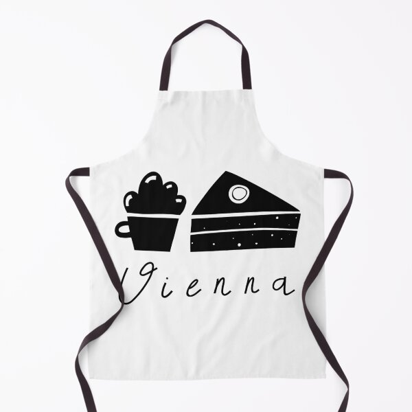 Item preview, Black And White Viennese Coffee With Sachertorte Cake Travel Logo designed and sold by DuckAndDuckPrints.