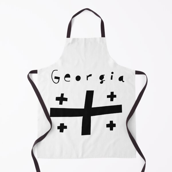 Item preview, Georgia Illustration with National Cross Flag Travel Souvenir designed and sold by DuckAndDuckPrints.