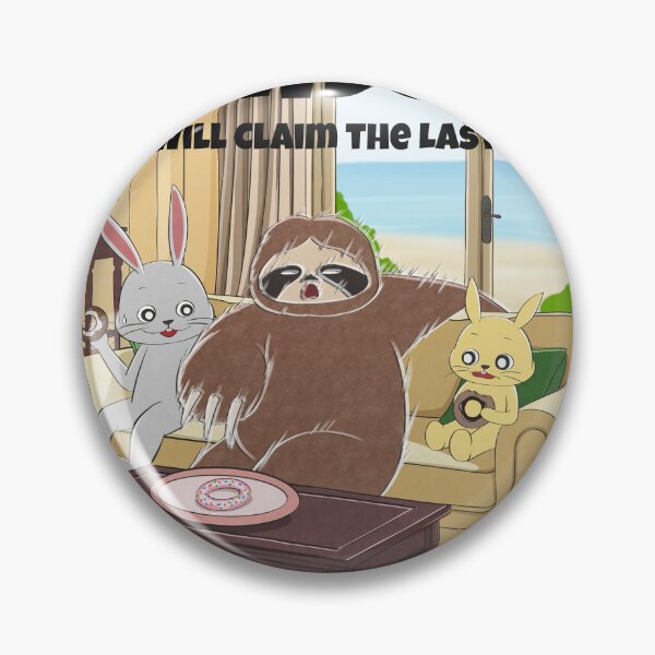 Item preview, Donut Showdown - Cute Animal Cartoon Illustration | Funny Sloth, Bunny & Pikachu-Inspired Art designed and sold by Animejun25.