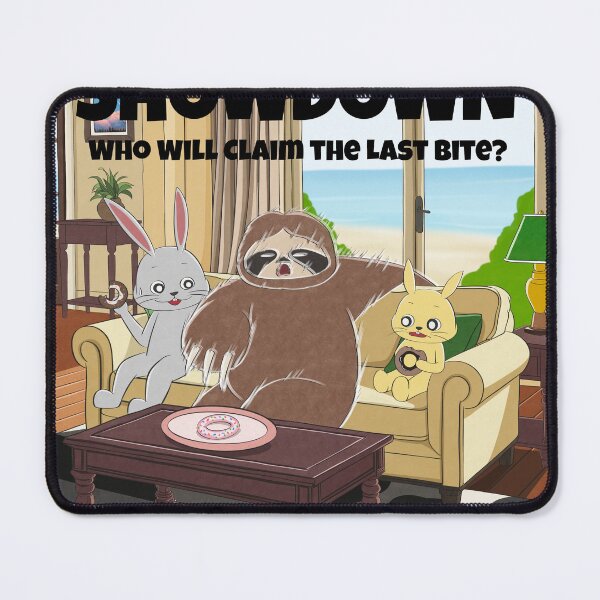 Item preview, Donut Showdown - Cute Animal Cartoon Illustration | Funny Sloth, Bunny & Pikachu-Inspired Art designed and sold by Animejun25.