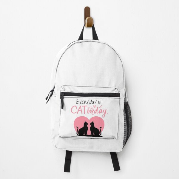 Item preview, Everyday is Caturday Cat Lover Silhouette Design | Fun Kitty Quote with Pink Glitter Heart designed and sold by GrafiXT.