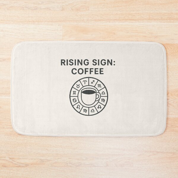 Aperçu de l'œuvre Astrology But First Coffee – Rising Sign: Coffee Design créée et vendue par Bratak.