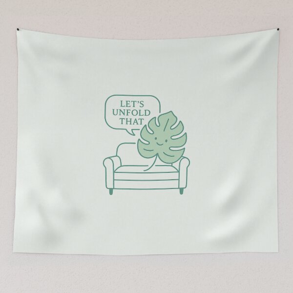 Item preview, Monstera Therapist – Let’s Unfold That Plant Humor Design designed and sold by Bratak.