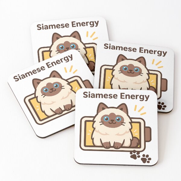 Item preview, Siamese Cat Energy Battery designed and sold by Siamcatshop.