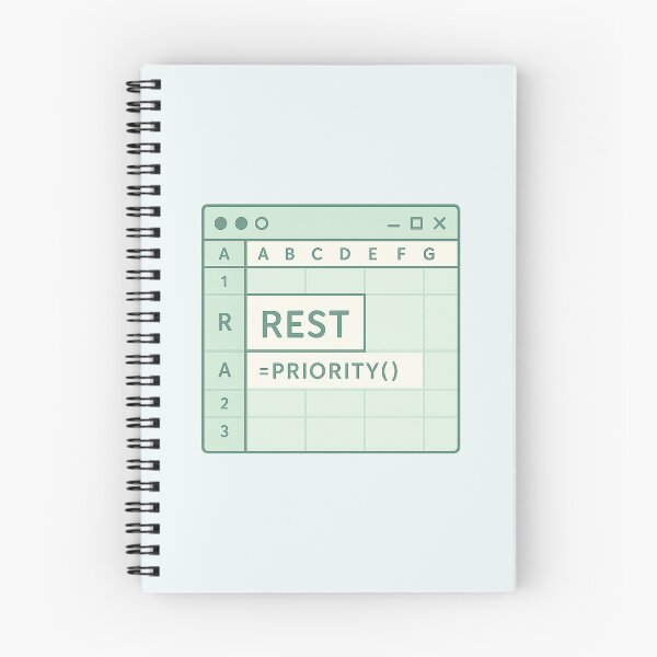 Item preview, Soft-Life Spreadsheet – Rest Is Priority Design designed and sold by Bratak.