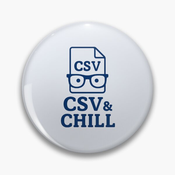 Item preview, Data Dad – CSV & Chill Geeky Badge Design designed and sold by Bratak.