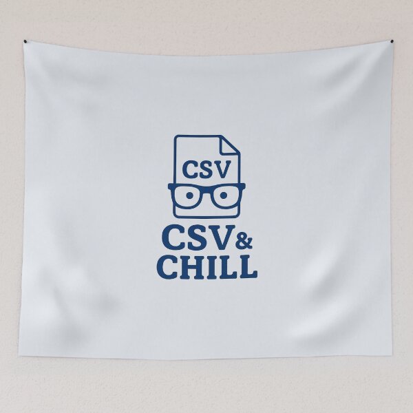 Item preview, Data Dad – CSV & Chill Geeky Badge Design designed and sold by Bratak.