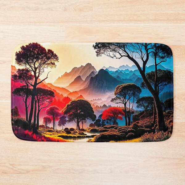 Item preview, Moon and sun over the river valley designed and sold by PixelParadies.