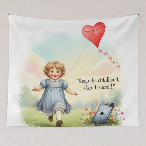 Item preview, Keep the Childhood – Victorian Anti-Screen Digital Safety Poster designed and sold by MAGICKEY2024.