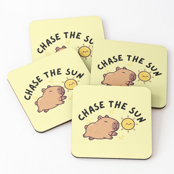 Item preview, Chase The Sun - Capybara designed and sold by The magic  Yellow bus.