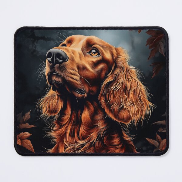 Artikelvorschau, Irish Setter Portrait im Herbstlaub entworfen und verkauft von PetsArt.