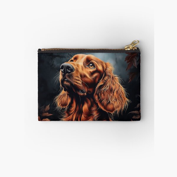 Artikelvorschau, Irish Setter Portrait im Herbstlaub entworfen und verkauft von PetsArt.