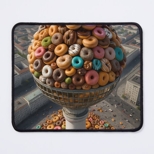 Item preview, Berlin TV Tower Donut Explosion – Hyper-Realistic Cityscape designed and sold by DuttyLion.