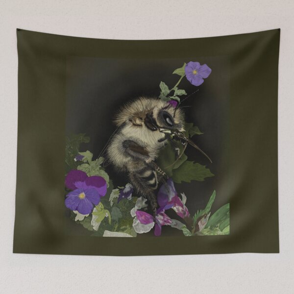 Item preview, Signed Art Print: Bee and Flowers designed and sold by Waubamik Perry.