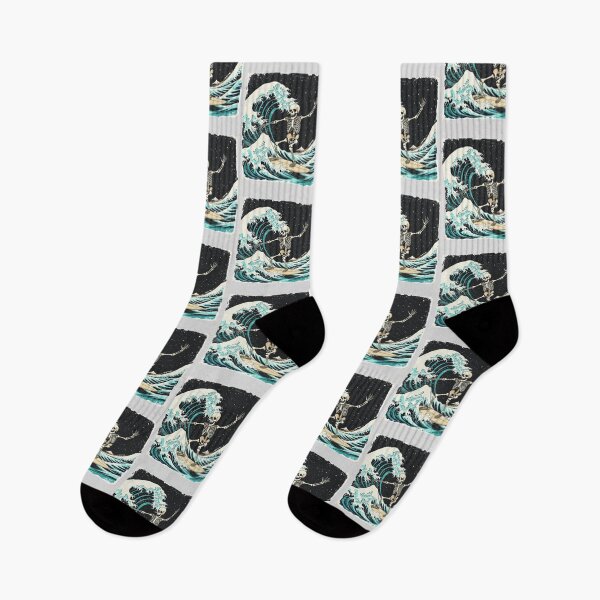 Item preview, Surfing Skeleton Wave  designed and sold by CreepyCornerArt.