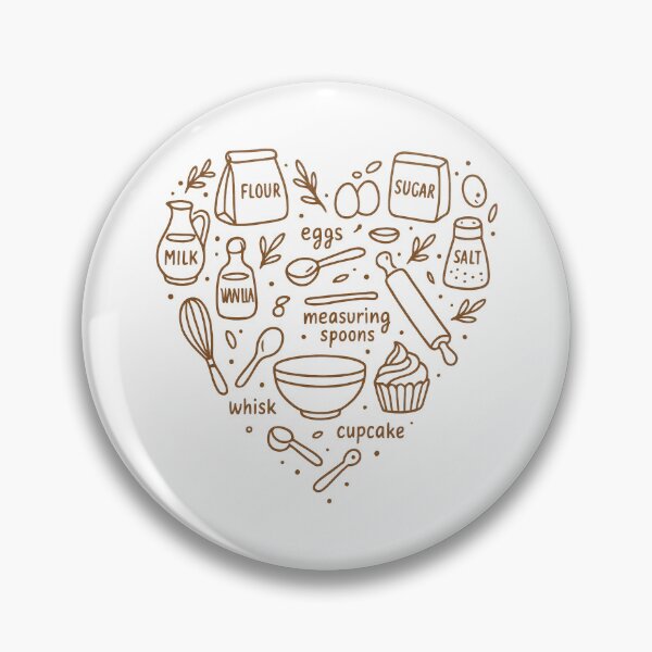 Item preview, Heart of Baking – Cute Hand-Drawn Kitchen Essentials Design designed and sold by inkoutninja.