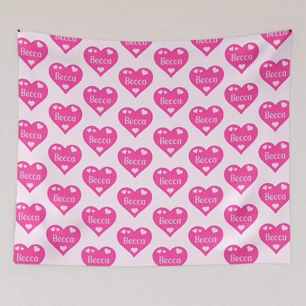 Item preview, Becca Name Pink Heart  designed and sold by Jeallan Designs.