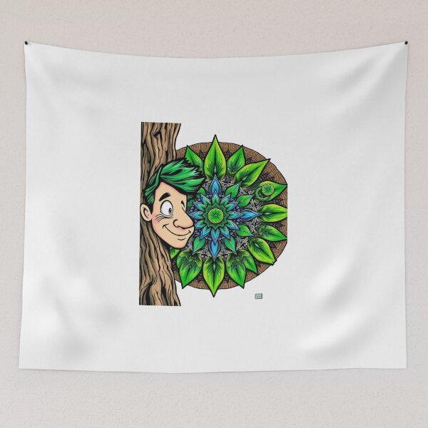 Item preview, Whimsical Eco Mandala Peek - Nature's Harmony Art  designed and sold by InkspiredCreation.