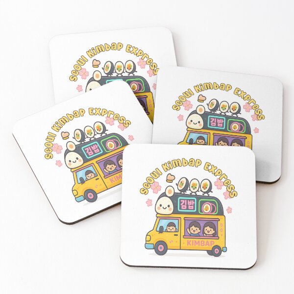 Item preview, Kawaii Seoul Kimbap Food Truck – Cute Street Food Vehicle Design designed and sold by Globalcitytees.