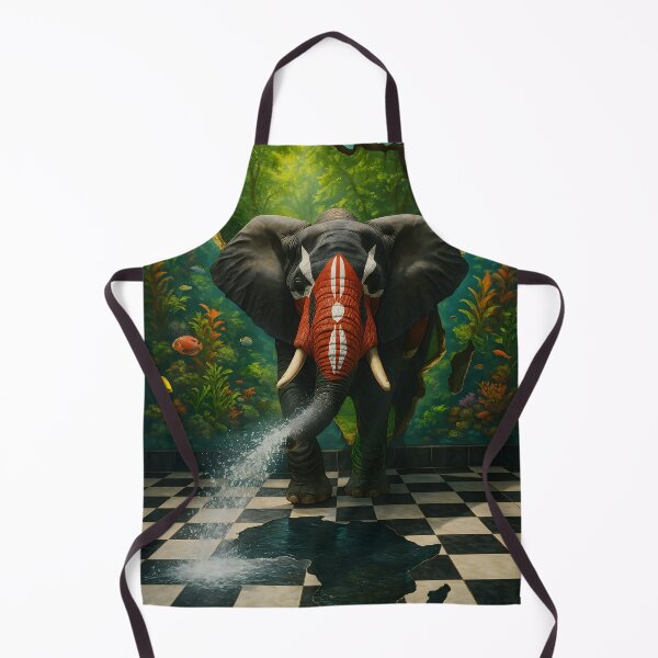 Item preview, Kenyan Elephant Splash – Africa Shaped Water Puddle & Aquarium Wall designed and sold by DuttyLion.