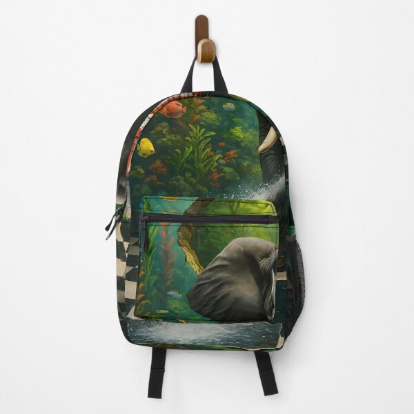 Item preview, Kenyan Elephant Splash – Africa Shaped Water Puddle & Aquarium Wall designed and sold by DuttyLion.