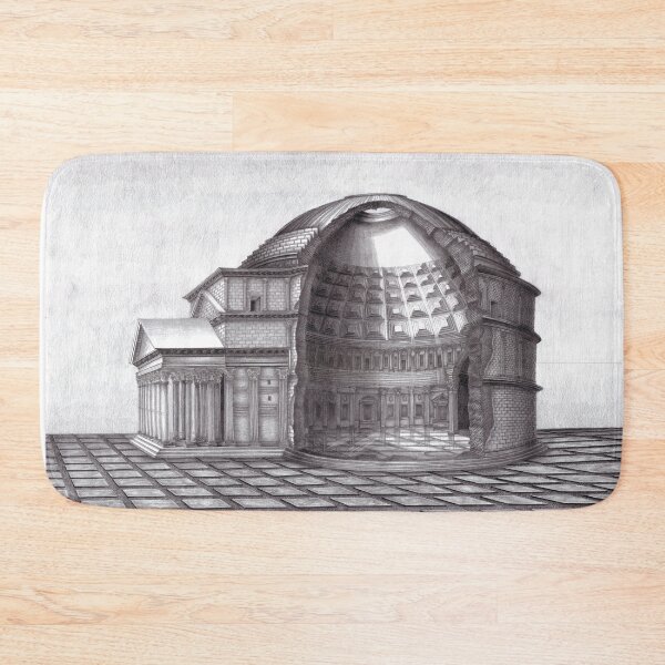 Item preview, Pantheon Rome Cutaway – Detailed Pencil Drawing of Classical Roman Architecture designed and sold by 5 AM On Paper.