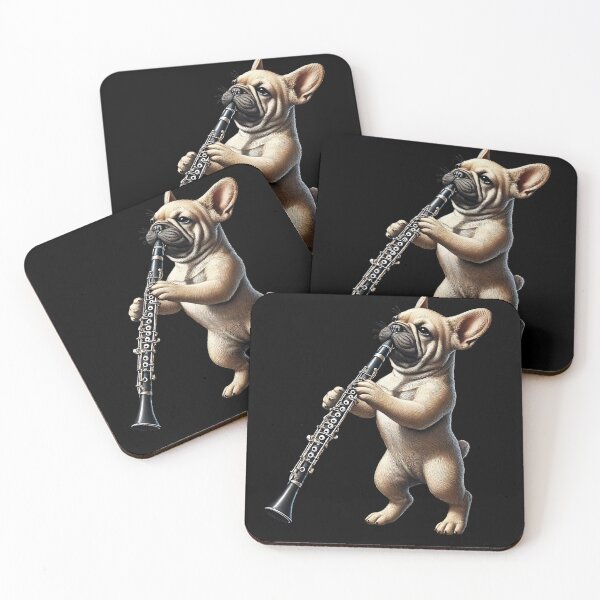 Item preview, French Bulldog Playing Oboe Player Dog Lover designed and sold by Kimberley King Art  King Art.
