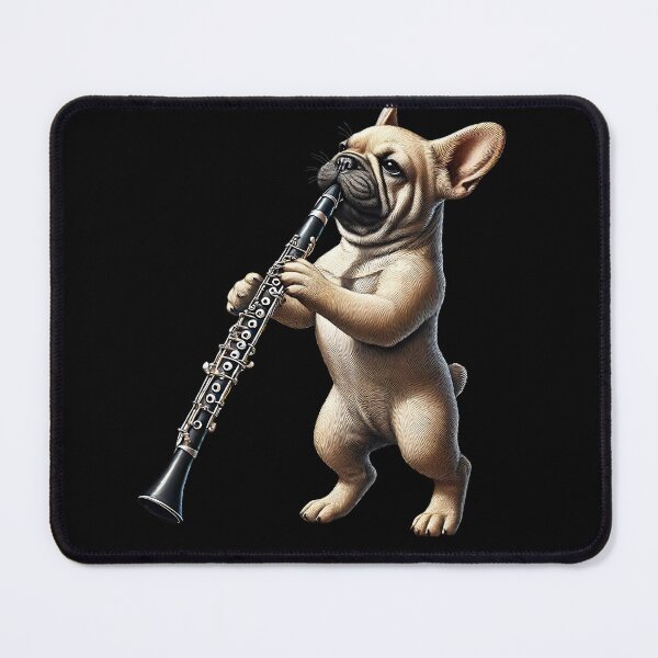 Item preview, French Bulldog Playing Oboe Player Dog Lover designed and sold by Kimberley King Art  King Art.