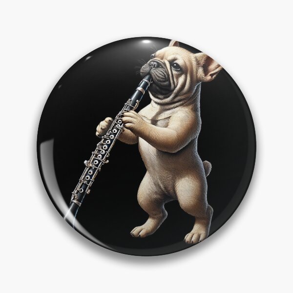 Item preview, French Bulldog Playing Oboe Player Dog Lover designed and sold by Kimberley King Art  King Art.