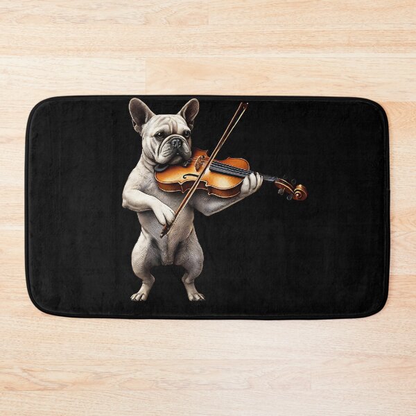 Item preview, French Bulldog Playing Violin Player Dog Lover designed and sold by Kimberley King Art  King Art.
