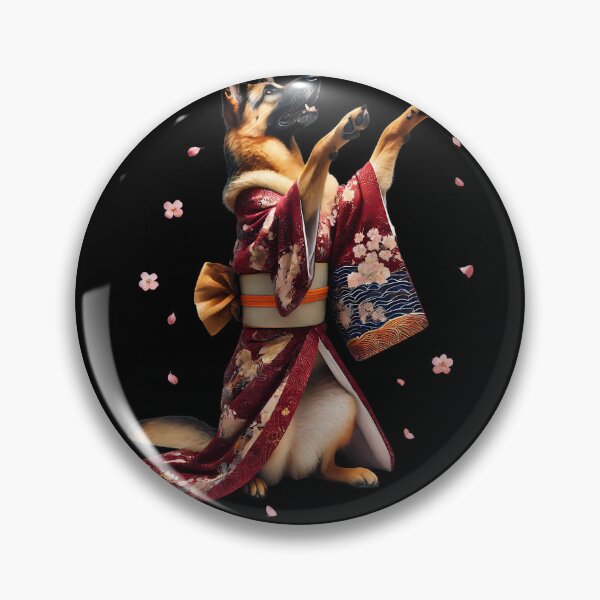 Artikelvorschau, Deutscher Schäferhund Japanische Kunst Kimono Harajuku Hundeliebhaber entworfen und verkauft von Kimberley King Art King Art.